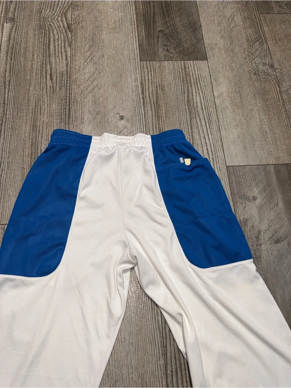 Vintage 90s Air Jordan white blue basketball pants joggers